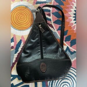 Vintage leather backpack purse